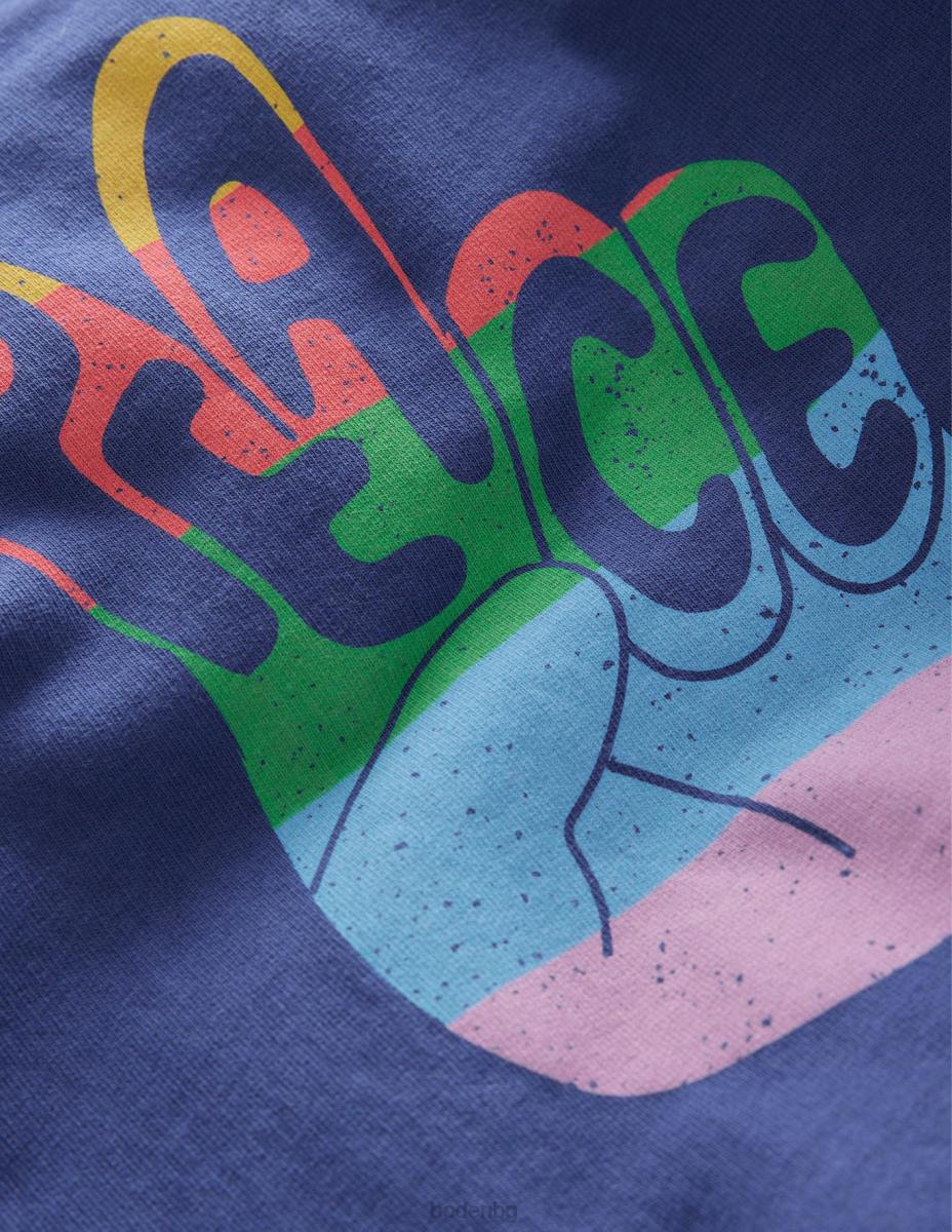 облекло Boden суичър мир десен борд мир момичета LL682946