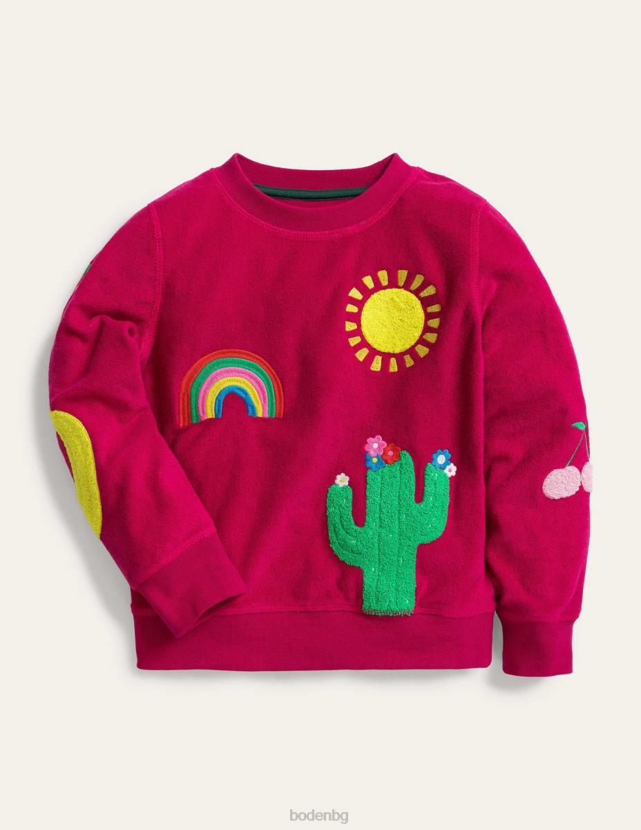 облекло Boden кърпа лого пот бонбони розови момичета LL683005