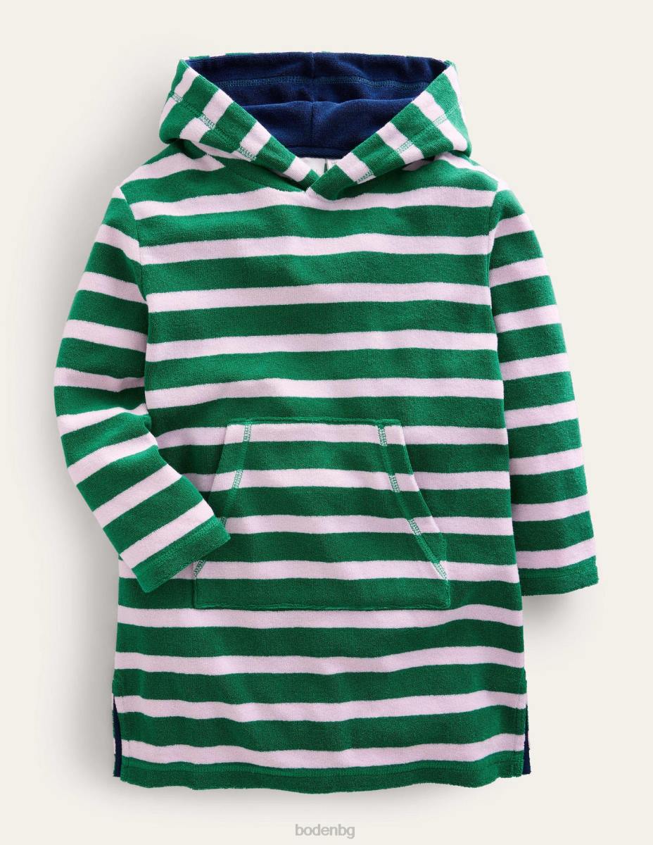 облекло Boden хавлиена кърпа сенчеста поляна зелено/френско розово момичета LL683257