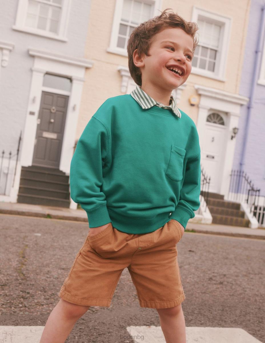 облекло Boden суичър за боядисване на дрехи поляна зелена момичета LL68807