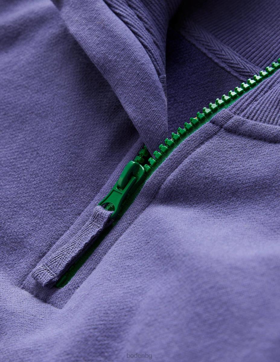 облекло Boden спокоен суичър с половин цип военноморски флот момичета LL68808