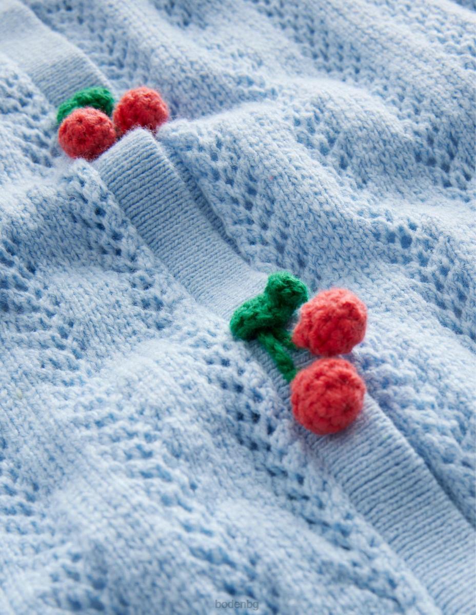 облекло Boden плодова жилетка на една кука brunnera blue момичета LL683217