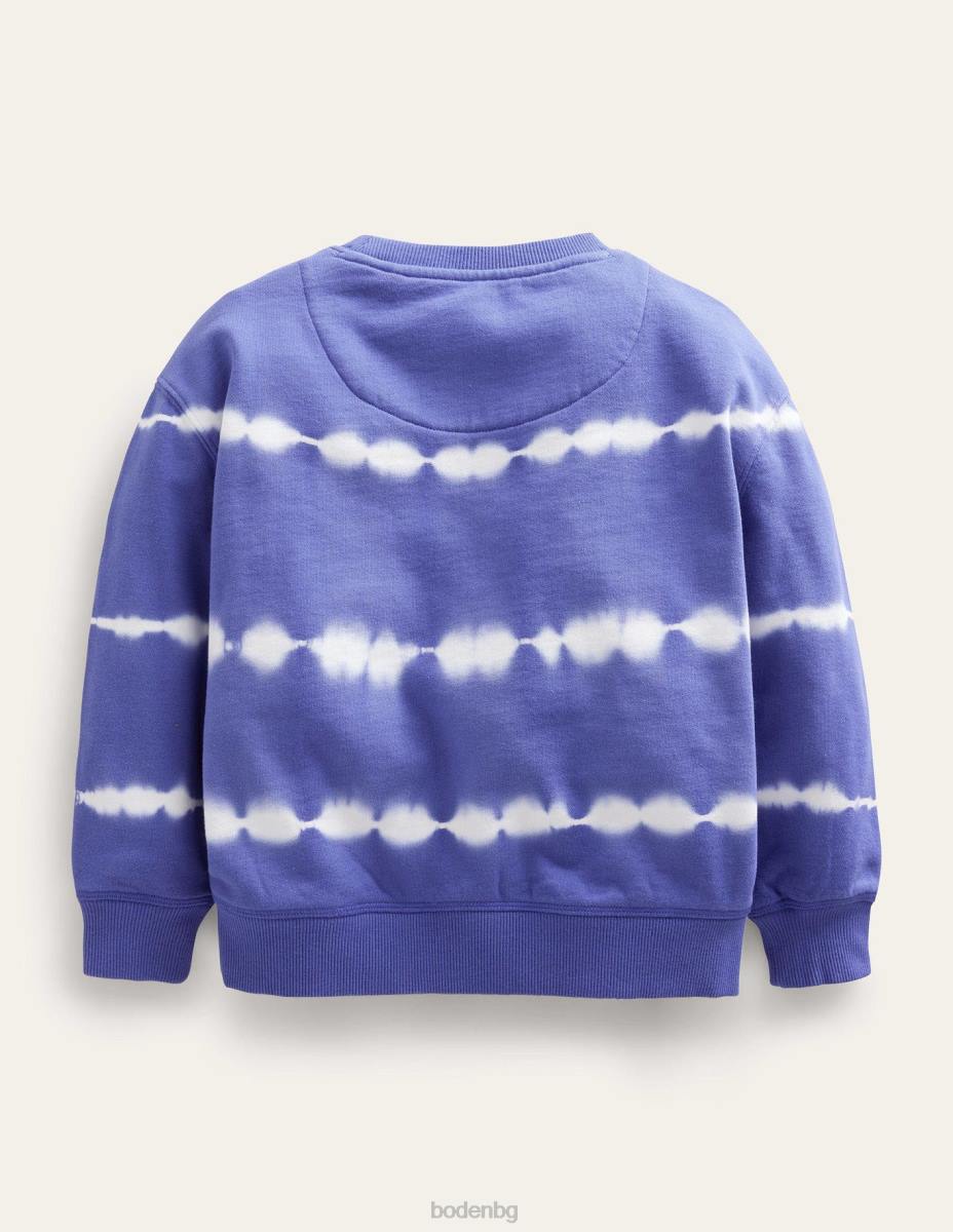 облекло Boden суичър тип tie dye синьо/слонова кост момичета LL683155
