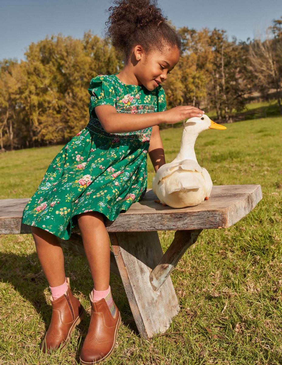 обувки Boden ботуши челси тен момичета LL682737