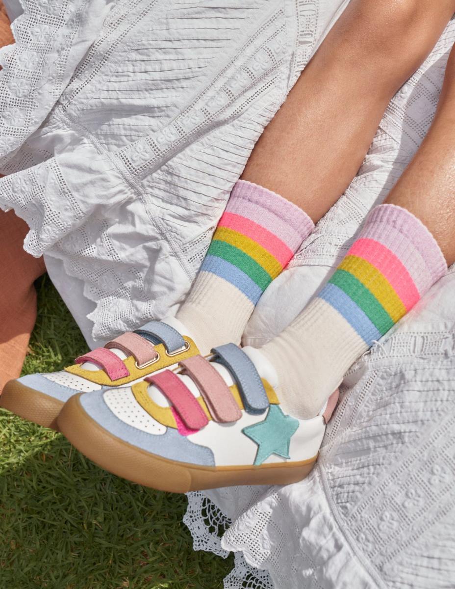 обувки Boden кожени ниски горнища мулти пастел момичета LL68825