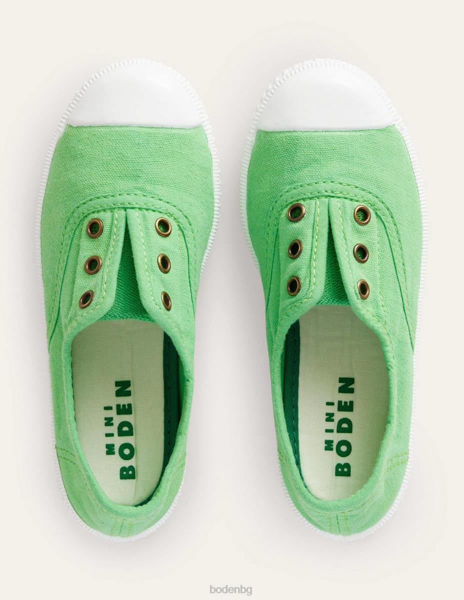 обувки Boden платнени пуловери без дантела зелено момичета LL682698