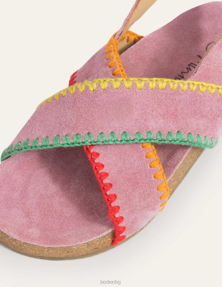 обувки Boden кросоувър сандали ярко розово венчелистче момичета LL682694