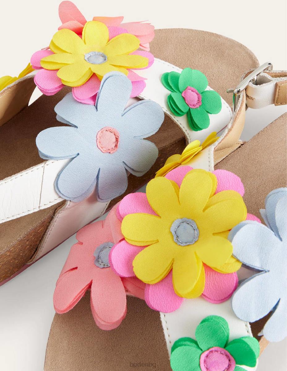 обувки Boden кросоувър сандали бяло момичета LL682774