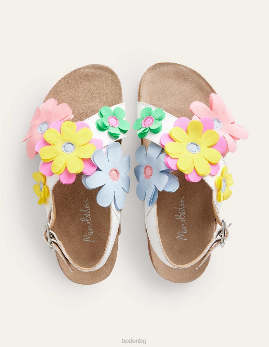 обувки Boden кросоувър сандали бяло момичета LL682774